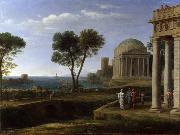 Claude Lorrain Landscape with Aeneas on Delos (mk17) oil on canvas